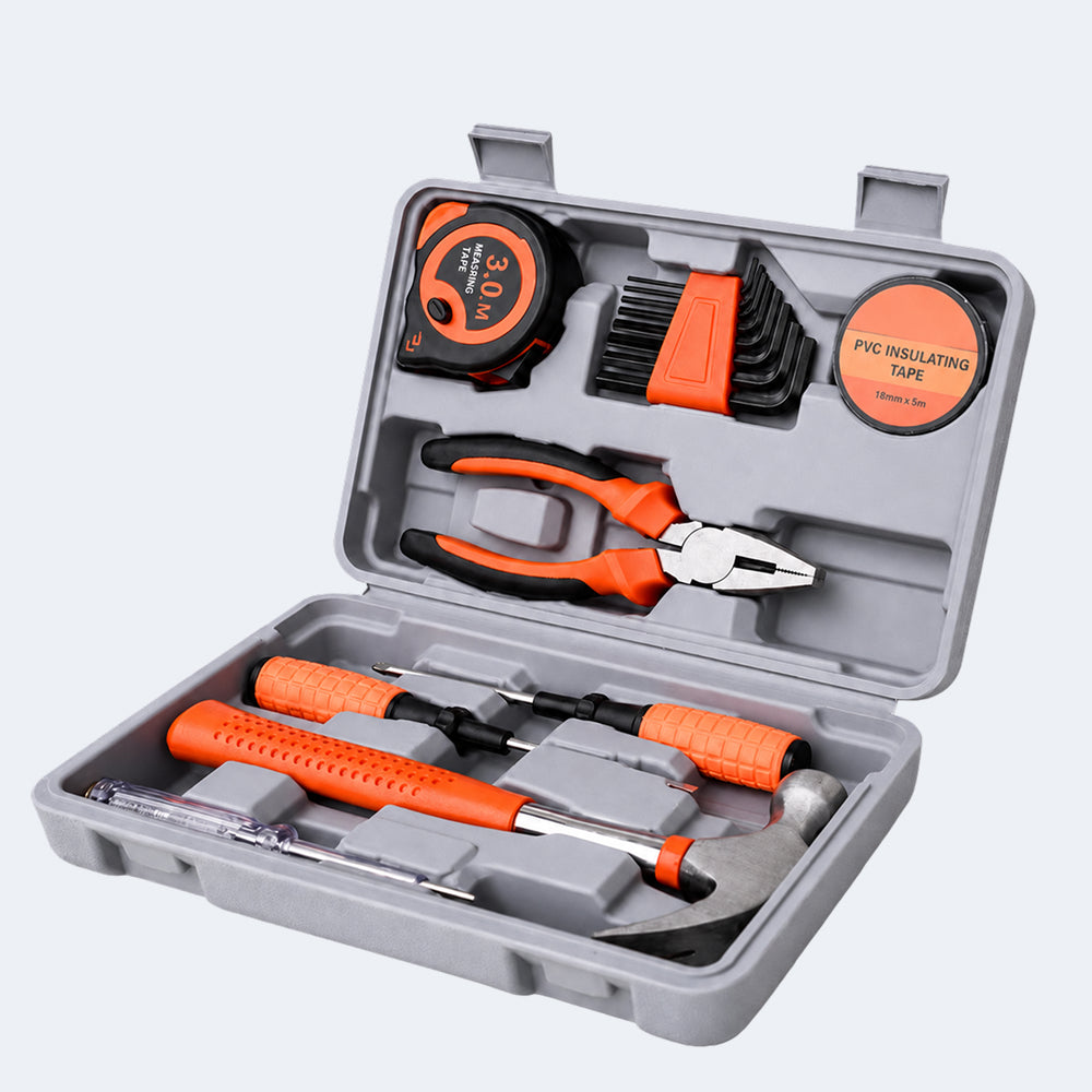 Multi-Purpose Household Tool Set with Tool Box