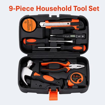 Multi-Purpose Household Tool Set with Tool Box
