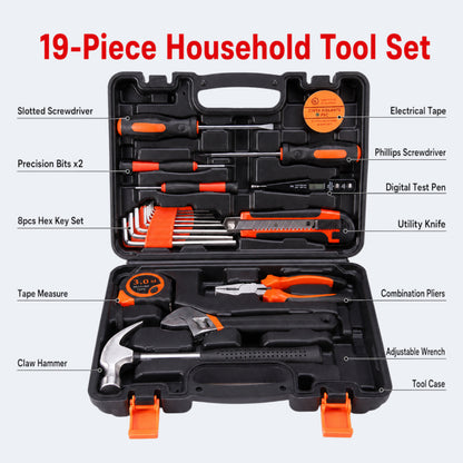 Multi-Purpose Household Tool Set with Tool Box
