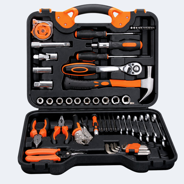 Multi-Purpose Household Tool Set with Tool Box