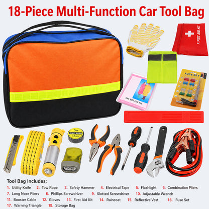 Multi-Purpose Household Tool Set with Tool Box