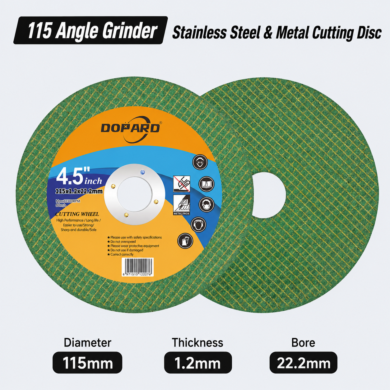 115 × 1.2 × 22.2 mm Resin Cutting Disc
